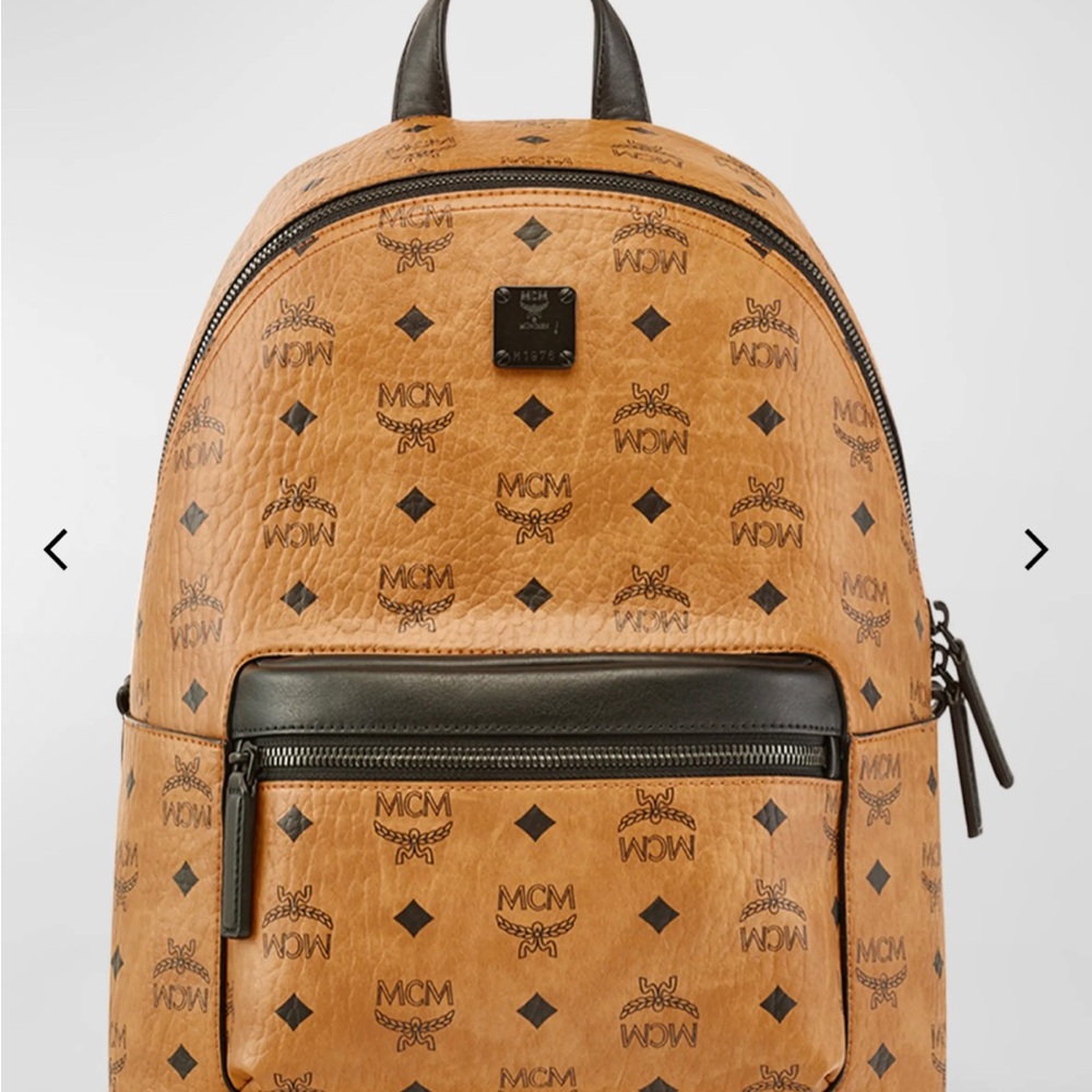 MCM Stark Backpack Small - Cognac Visetos